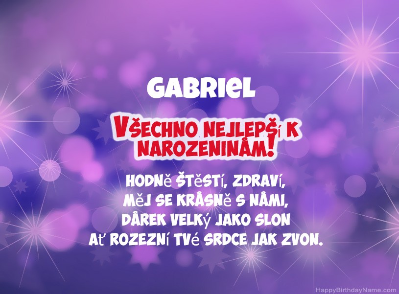Krásné fotografie k narozeninám Gabriel