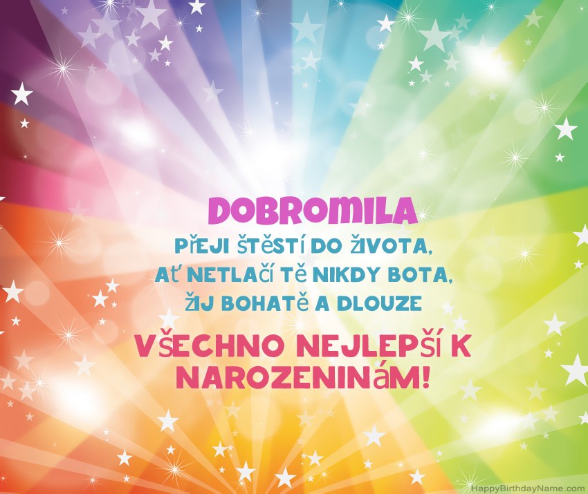 Krásné blahopřání k narozeninám pro Dobromila