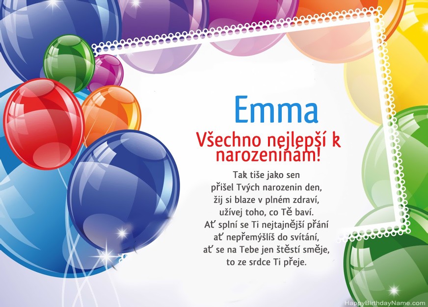 Všechno nejlepší k narozeninám Emma!