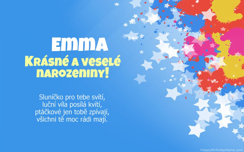 Blahopřeji k narozeninám Emma