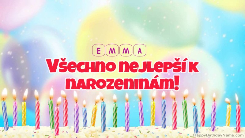 Funny Happy Birthday karty pro Emma