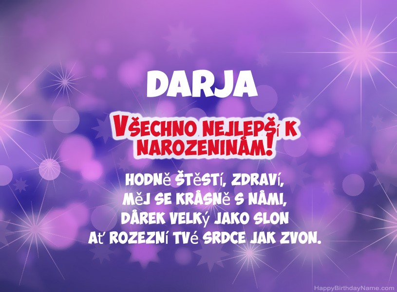Krásné fotografie k narozeninám Darja