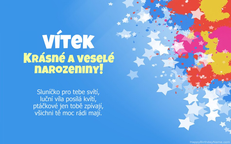 Blahopřeji k narozeninám Vítek