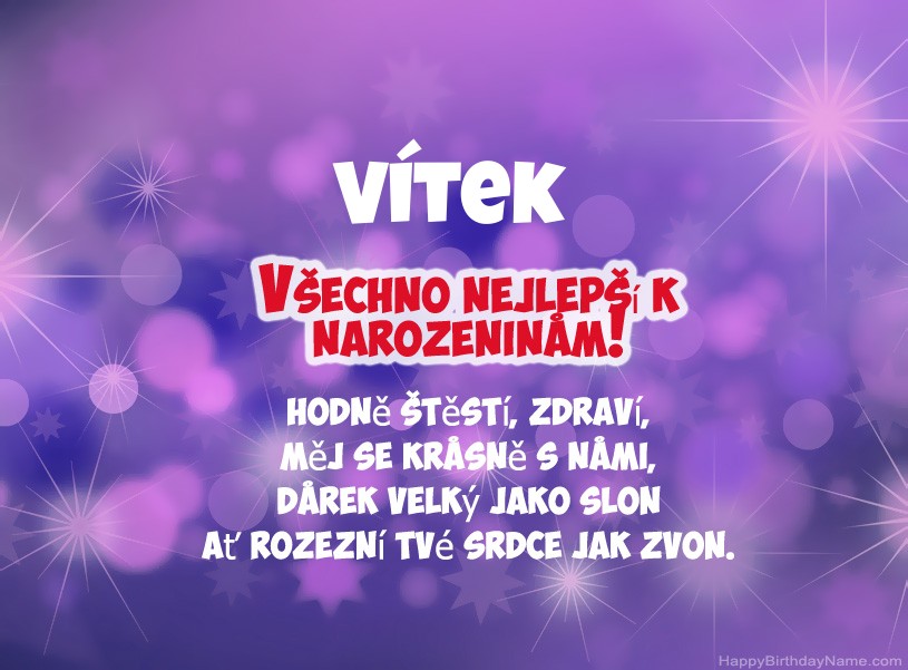 Krásné fotografie k narozeninám Vítek