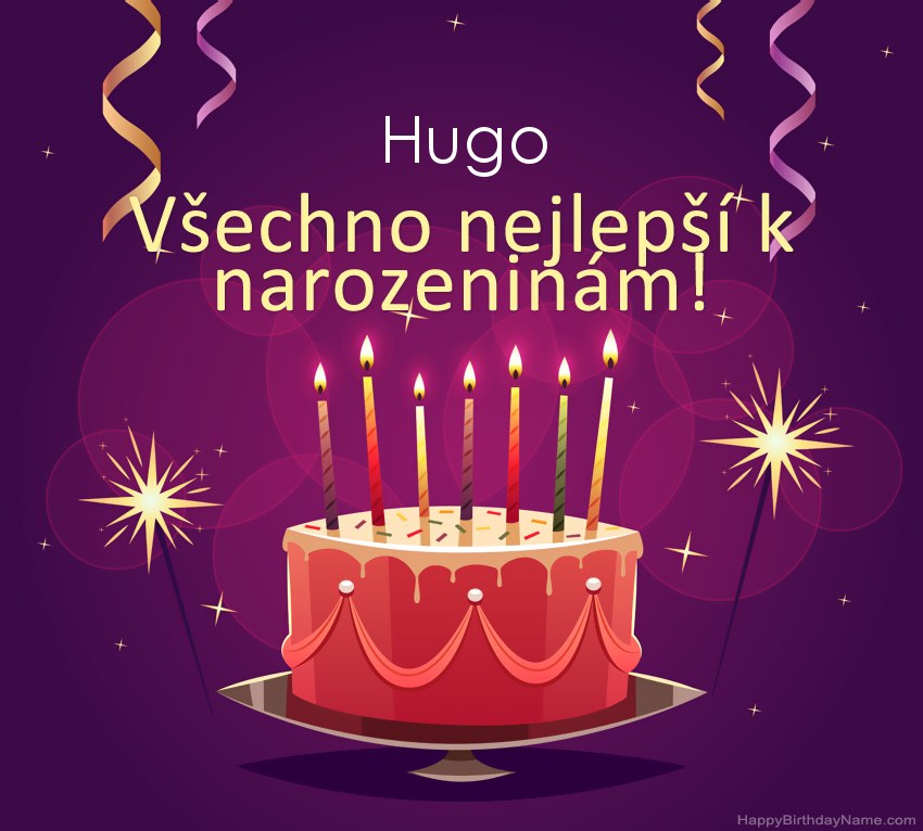 Legrační pozdravy pro všechno nejlepší k narozeninám Hugo obrázky