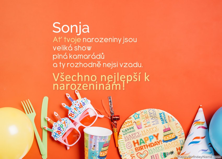 Všechno nejlepší k narozeninám pro Sonja Všechno nejlepší k narozeninám pro Sonja