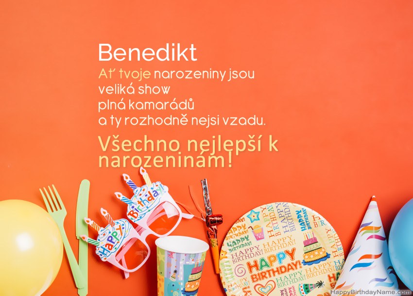 Všechno nejlepší k narozeninám pro Benedikt