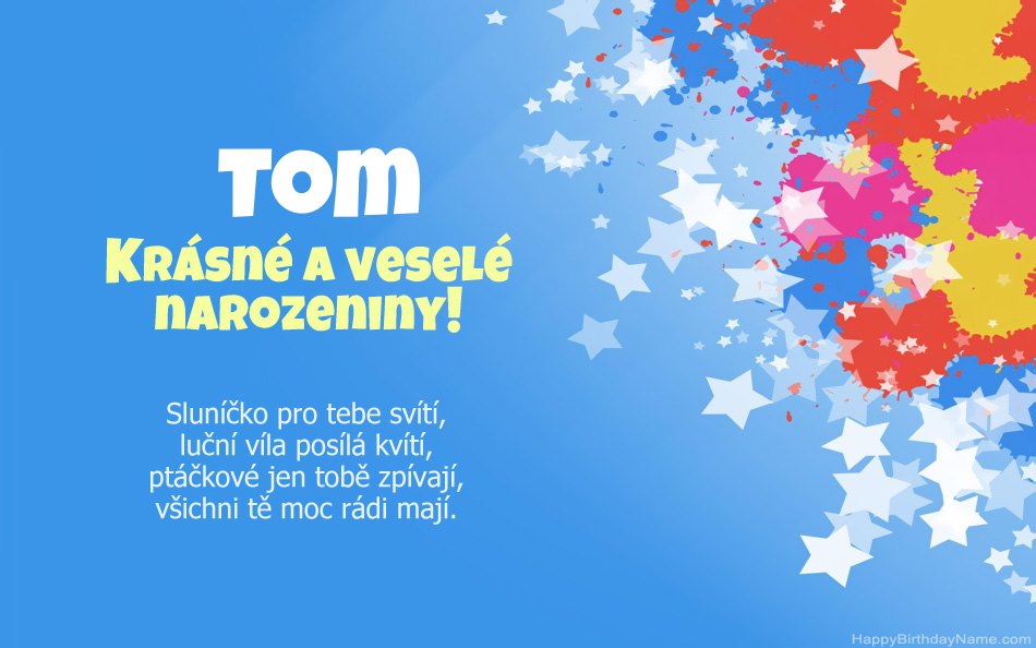 Blahopřeji k narozeninám Tom