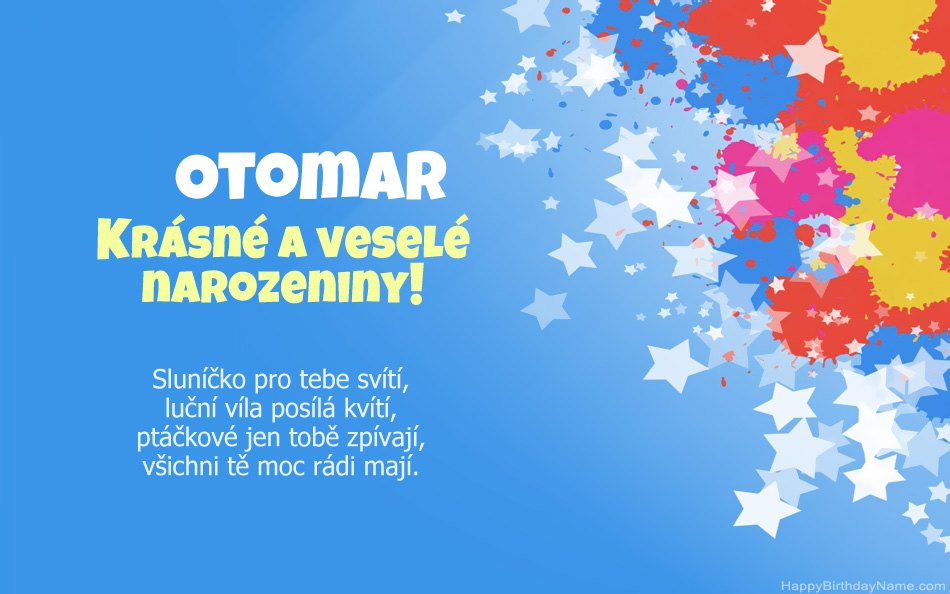 Blahopřeji k narozeninám Otomar
