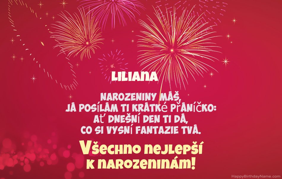 Krásné a veselé narozeniny Liliana, krásné básně
