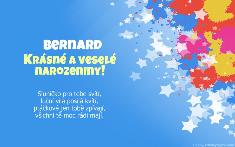 Blahopřeji k narozeninám Bernard