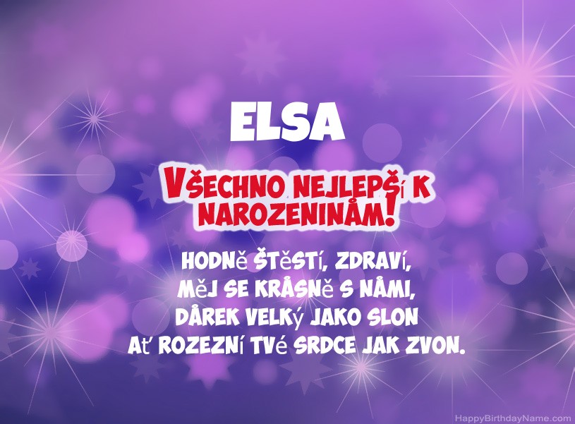 Krásné fotografie k narozeninám Elsa