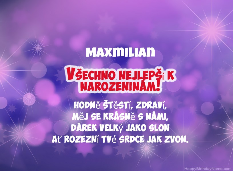 Krásné fotografie k narozeninám Maxmilian