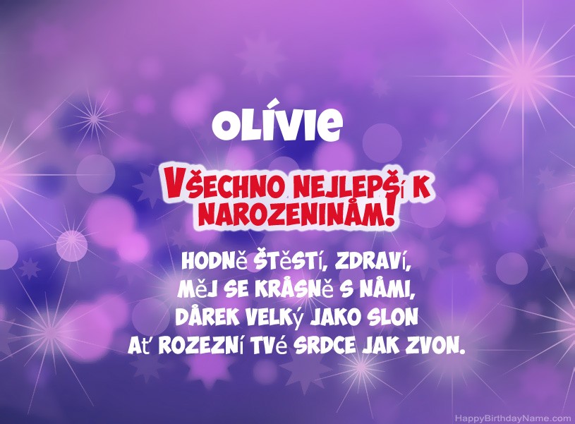 Krásné fotografie k narozeninám Olívie
