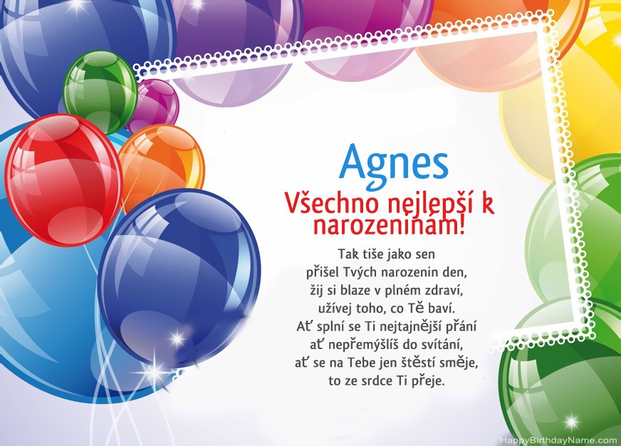 Všechno nejlepší k narozeninám Agnes!