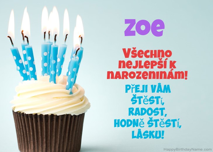 Blahopřejeme k narozeninám Zoe