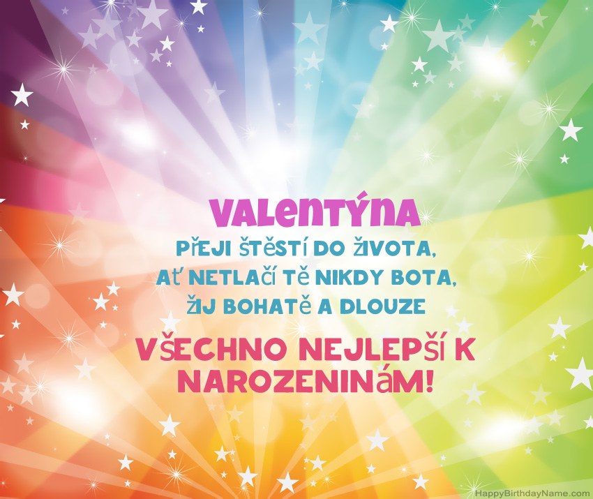 Krásné blahopřání k narozeninám pro Valentýna