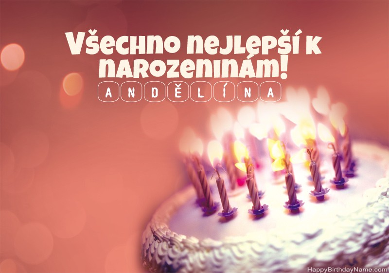 Všechno nejlepší k narozeninám Andělína obrázky