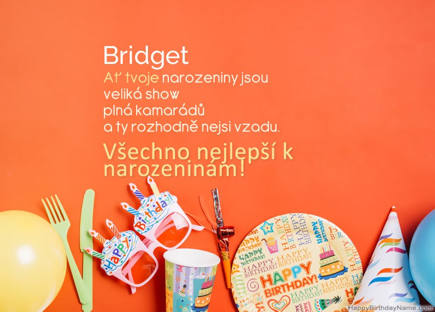 Všechno nejlepší k narozeninám pro Bridget