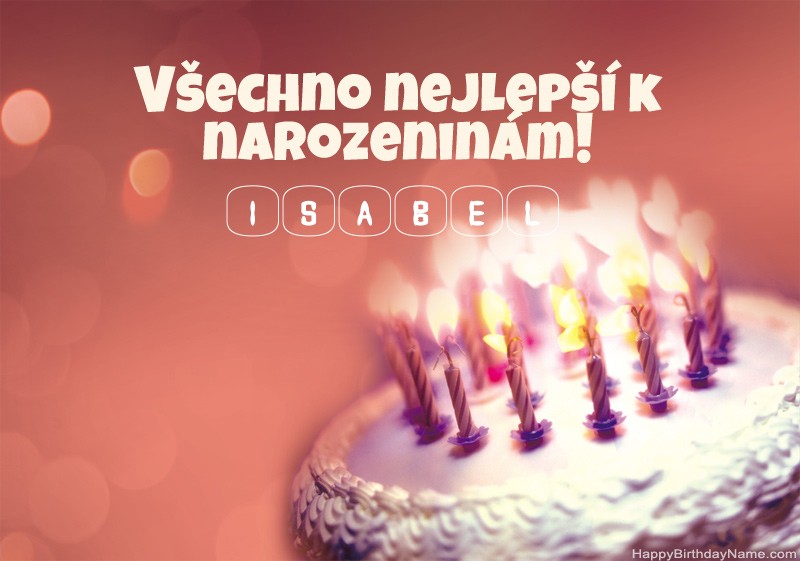 Všechno nejlepší k narozeninám Isabel obrázky