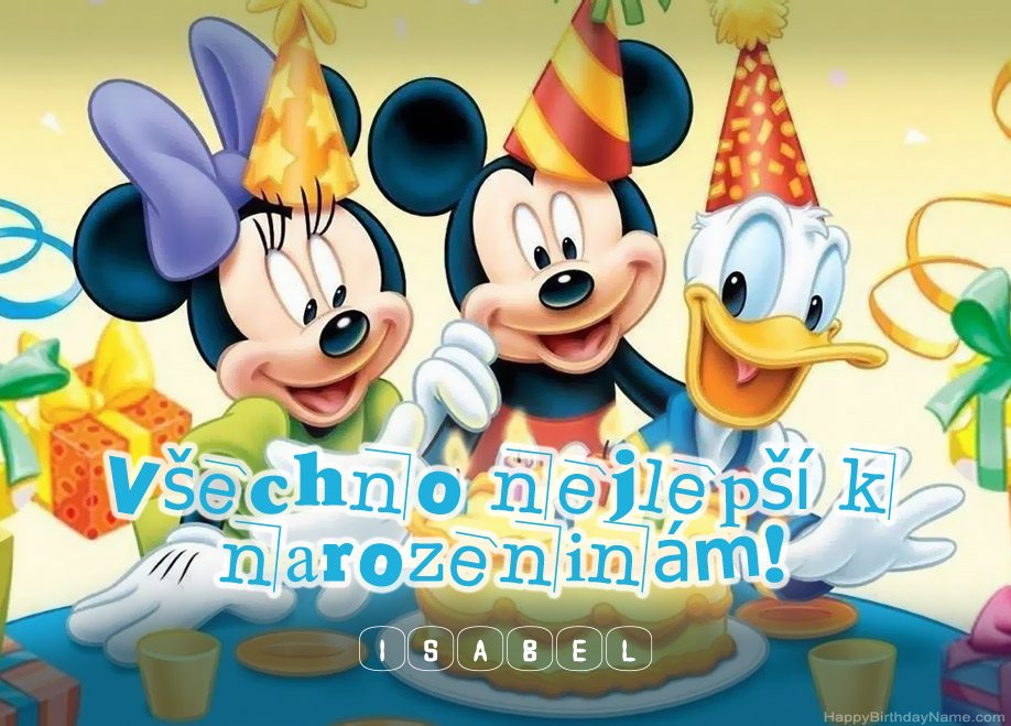 Blahopřání k narozeninám dětí pro Isabel