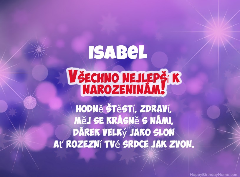 Krásné fotografie k narozeninám Isabel