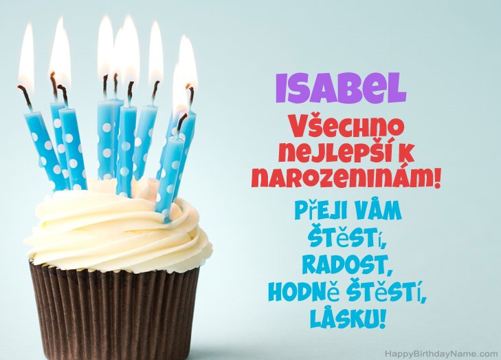 Blahopřejeme k narozeninám Isabel