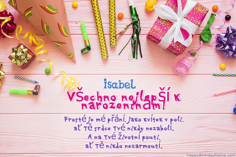 Stáhněte si všechno nejlepší k narozeninám Isabel zdarma