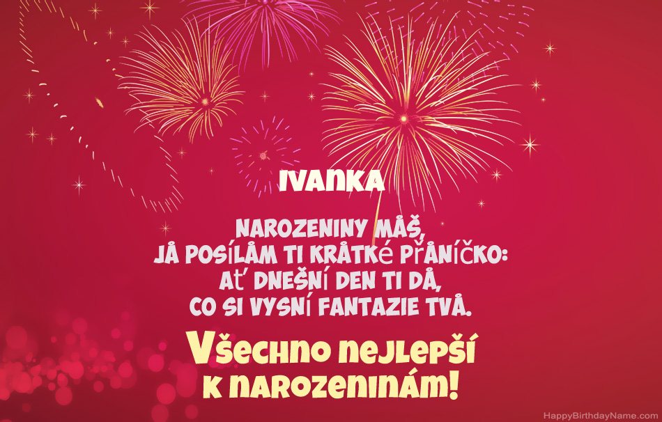 Krásné a veselé narozeniny Ivanka, krásné básně