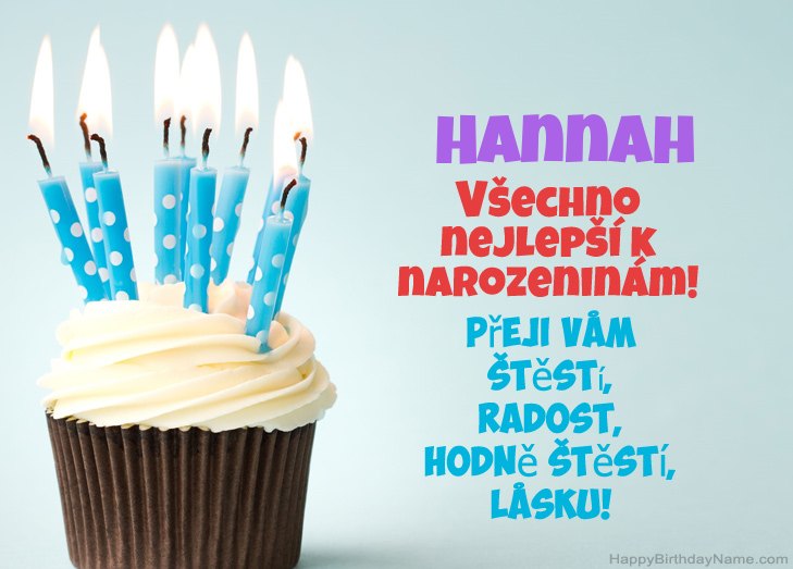 Blahopřejeme k narozeninám Hannah