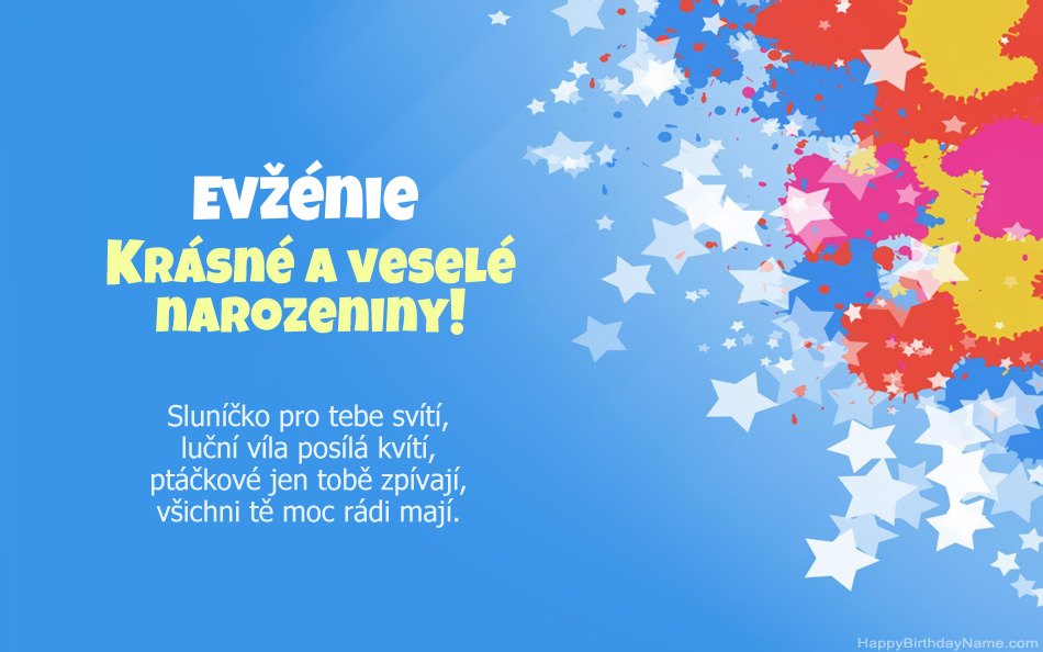 Blahopřeji k narozeninám Evžénie Blahopřeji k narozeninám Evžénie