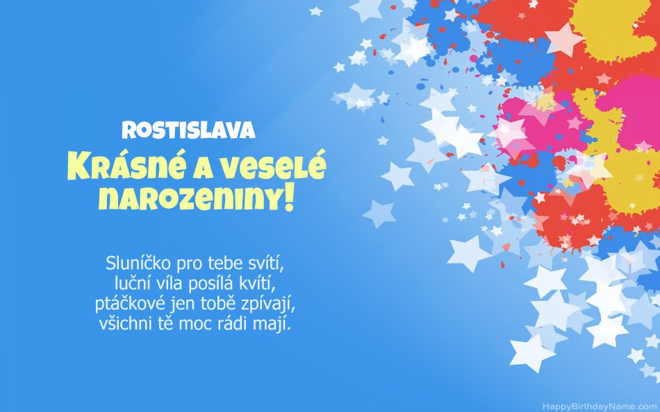 Blahopřeji k narozeninám Rostislava