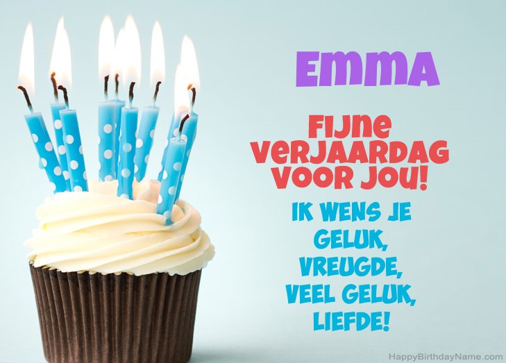 Gefeliciteerd met Fijne verjaardag van Emma