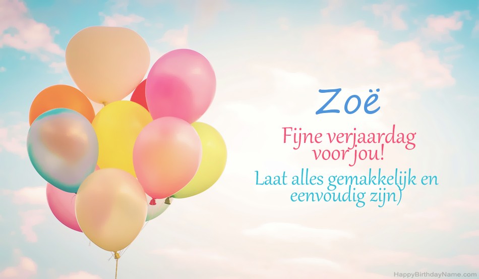 Een fijne verjaardag Zoë afbeeldingen