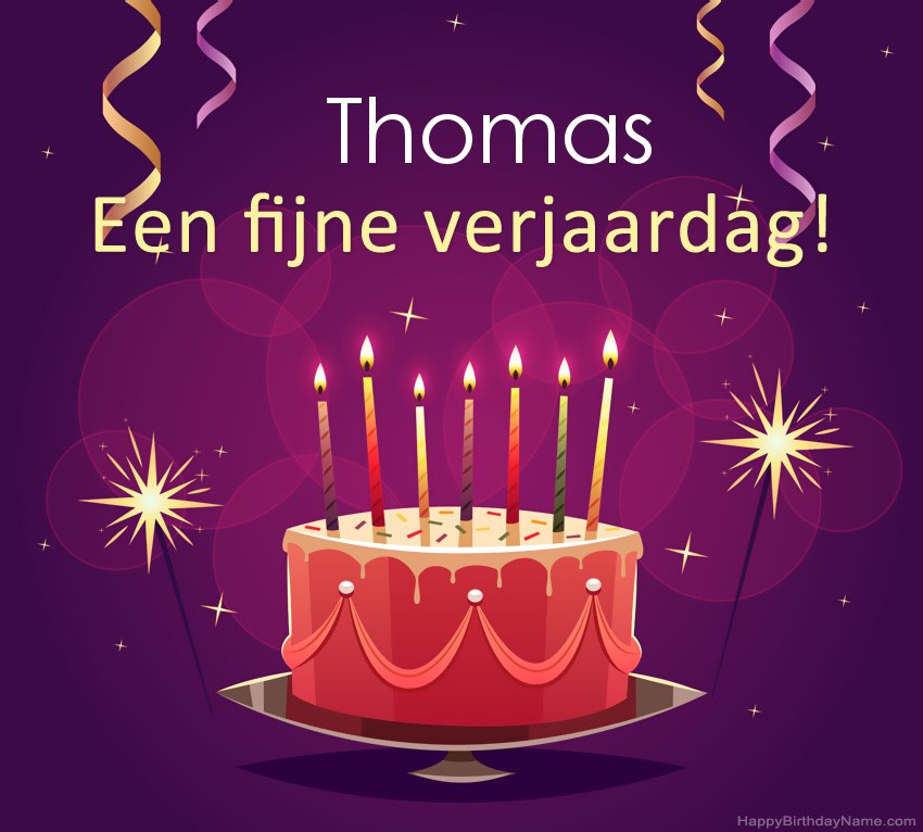 Grappige groeten voor fijne verjaardag Thomas-foto