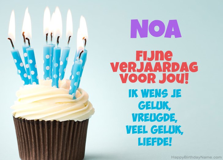 Gefeliciteerd met Fijne verjaardag van Noa
