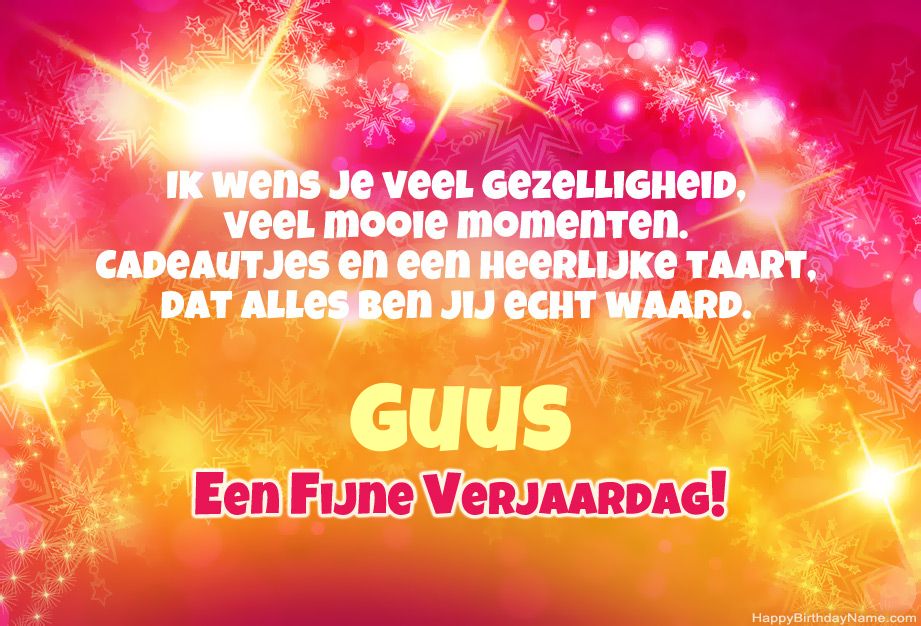 Coole felicitaties voor Happy Birthday of Guus