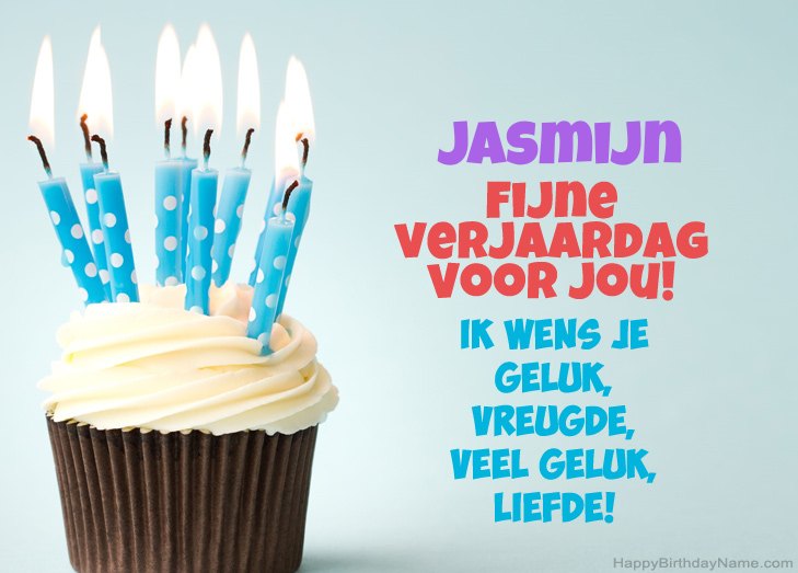 Gefeliciteerd met Fijne verjaardag van Jasmijn