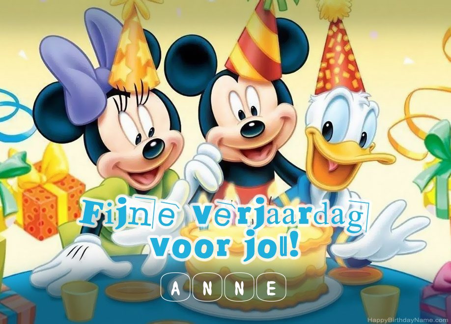 Kinderverjaardagsgroeten voor Anne