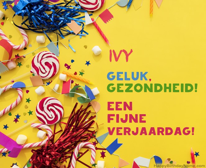 Fijne verjaardag Ivy foto