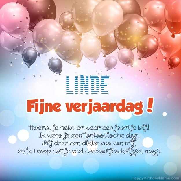Gedichten op verjaardag voor Linde