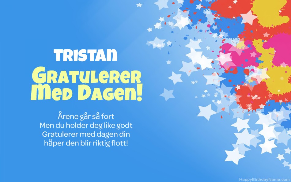 Gratulerer med Tristan fødselsdag