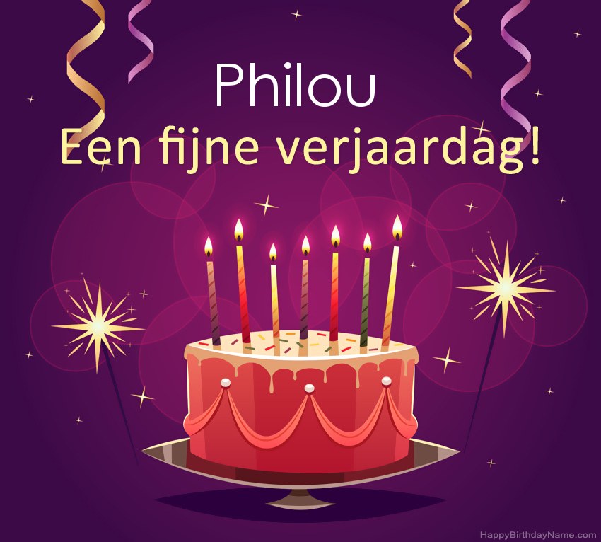 Grappige groeten voor fijne verjaardag Philou-foto