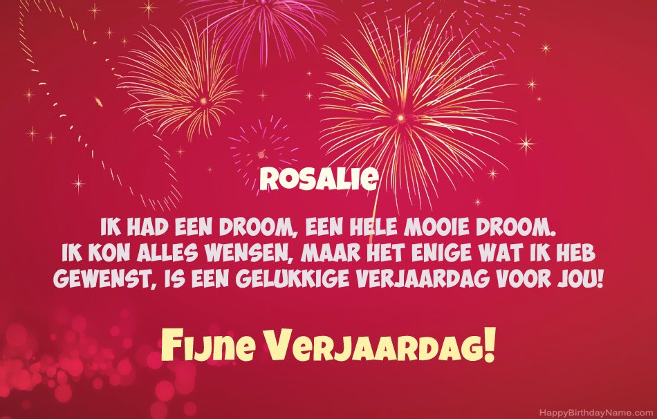 Gelukkige verjaardag Rosalie, mooie gedichten