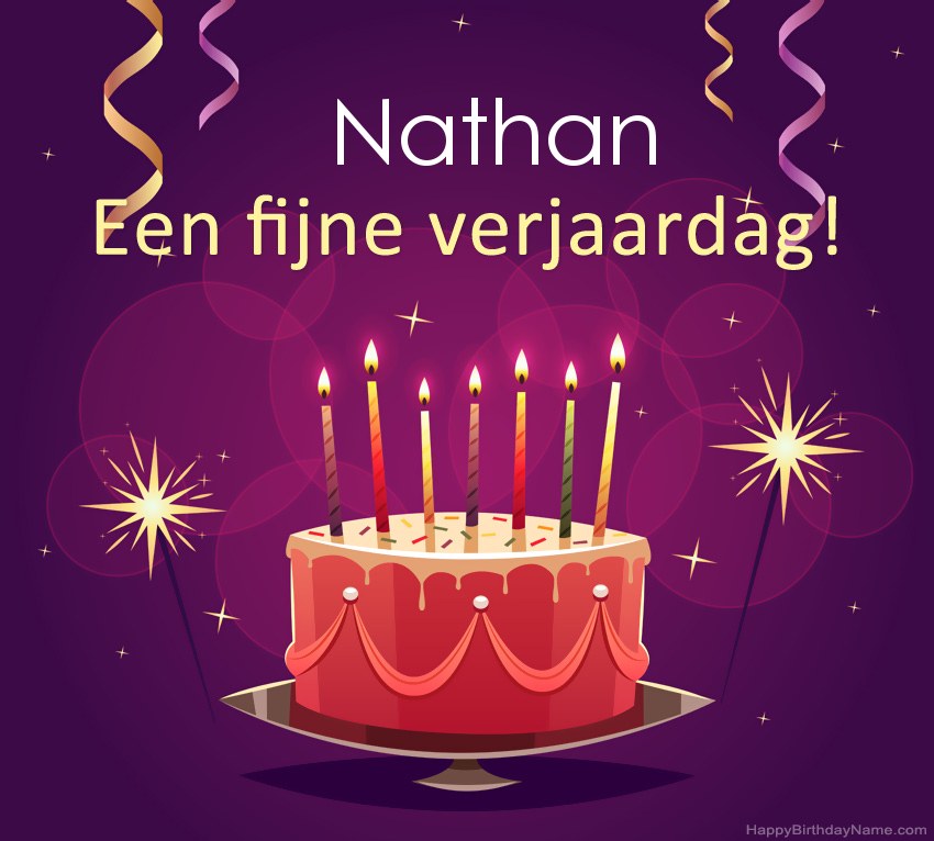 Grappige groeten voor fijne verjaardag Nathan-foto