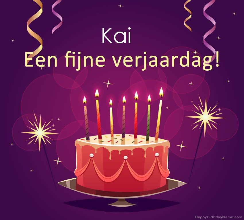 Grappige groeten voor fijne verjaardag Kai-foto