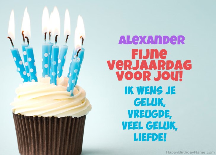 Gefeliciteerd met Fijne verjaardag van Alexander