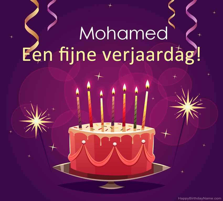 Grappige groeten voor fijne verjaardag Mohamed-foto