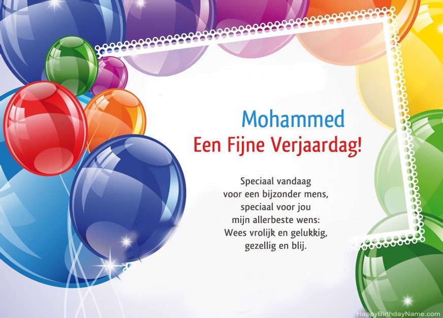 Gelukkige verjaardag Mohammed!