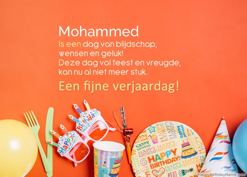 Gelukkige verjaardagskaarten voor Mohammed